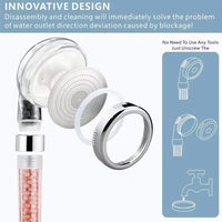 1Pc Filtered Shower Head ABS High Pressure Water Saving Spray Handheld Clear Showerheads with with Filter Beads for Bathroom