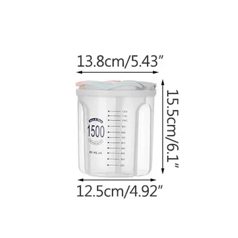 Grain Food Storage Tank and More: Kitchen Storage Box with Moisture-Proof Sealed Cans and Multi Grid Large Capacity Organizers