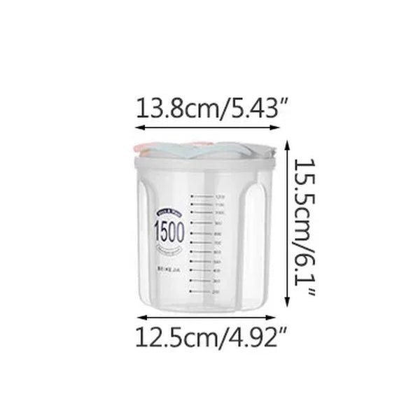 Grain Food Storage Tank and More: Kitchen Storage Box with Moisture-Proof Sealed Cans and Multi Grid Large Capacity Organizers