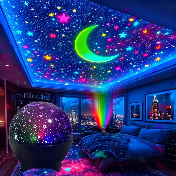 Proyector LED Galaxia y Luna con Cielo Estrellado