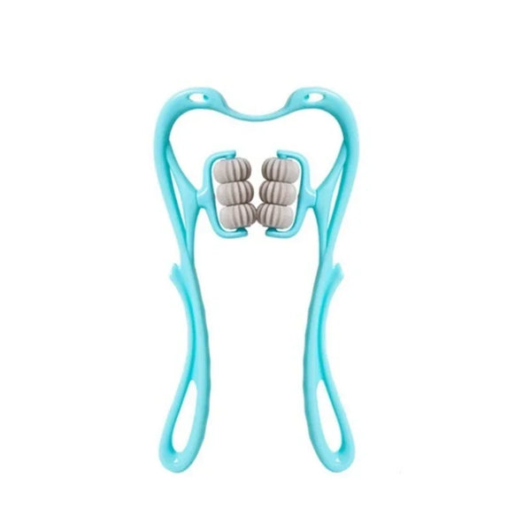 6-Wheel Cervical Spine Massage Roller Office Manual Multi-Function Relief Back Waist Shoulder Neck Clip Sports Equipment