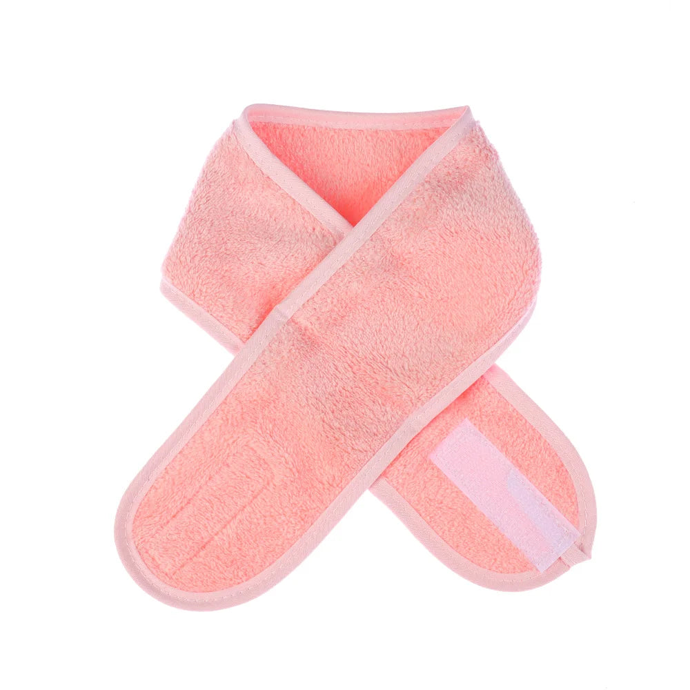 Adjustable Wide Hairband Makeup Head Band Toweling Hair Wrap Shower Cap Stretch Salon SPA Facial Headband Make up Accessories