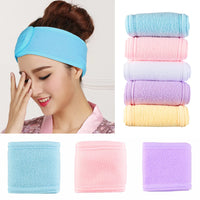 Adjustable Wide Hairband Makeup Head Band Toweling Hair Wrap Shower Cap Stretch Salon SPA Facial Headband Make up Accessories